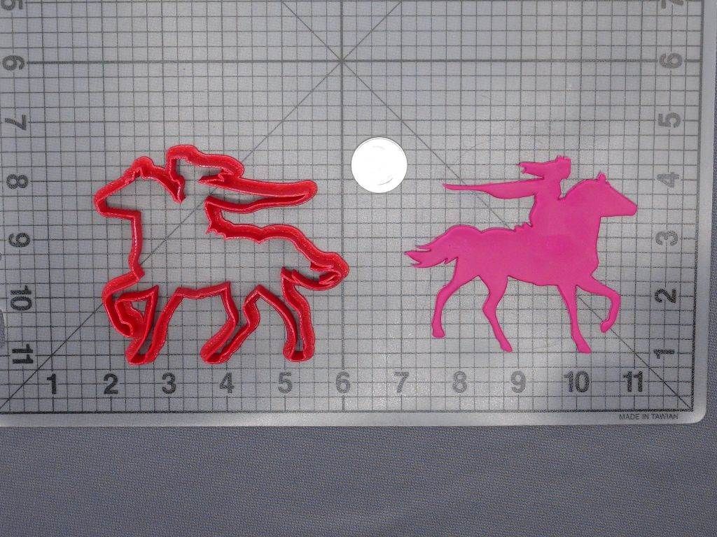 Princess on Horse 266-E946 Cookie Cutter Silhouette