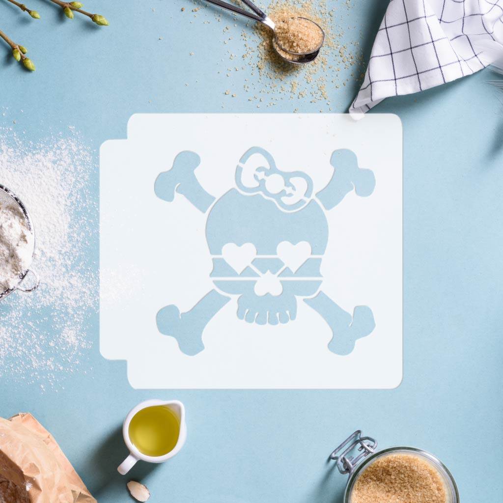 Skull Girl 783-D696 Stencil