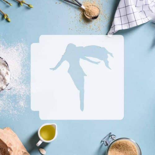 Superhero Girl 783-D097 Stencil Silhouette