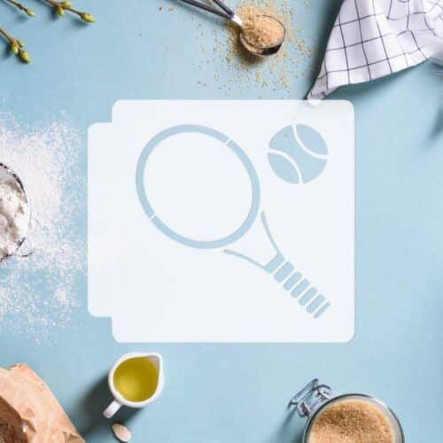 Tennis Racket and Ball 783-D802 Stencil