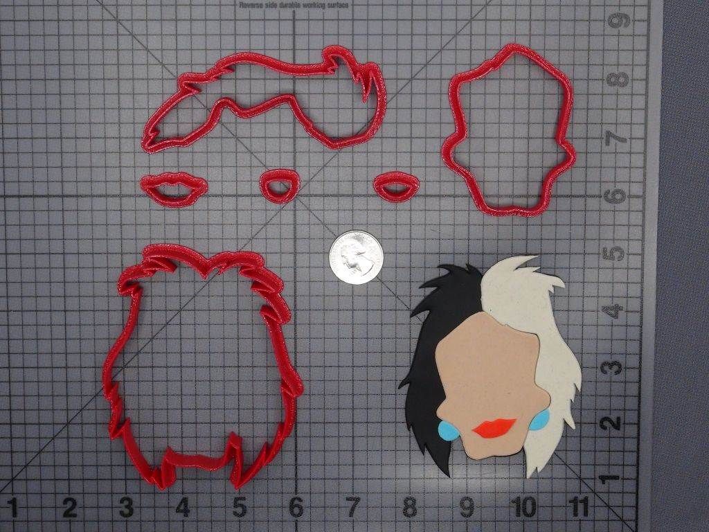 101 Dalmations - Cruella De Vil Head 266-F613 Cookie Cutter Set