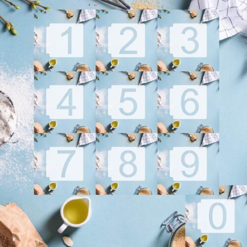 Arial Font Number 783-D449 Stencils