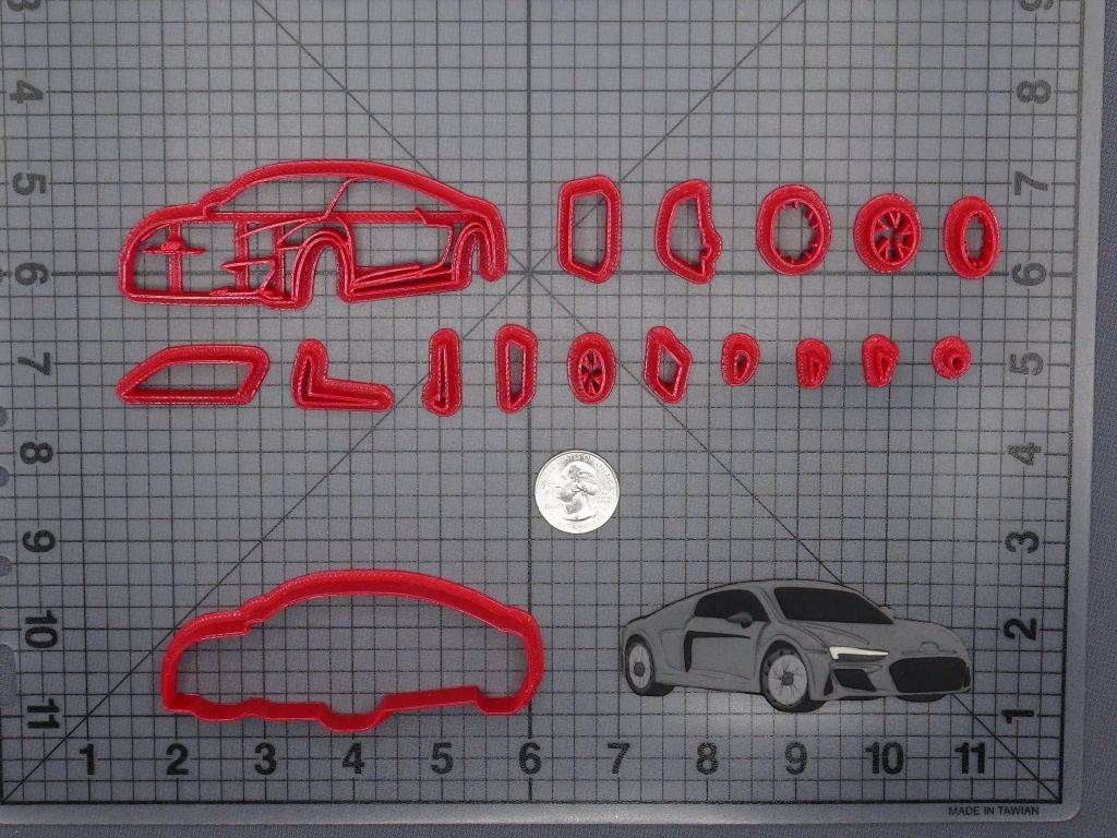Audi R8 Car 266-F466 Cookie Cutter Set