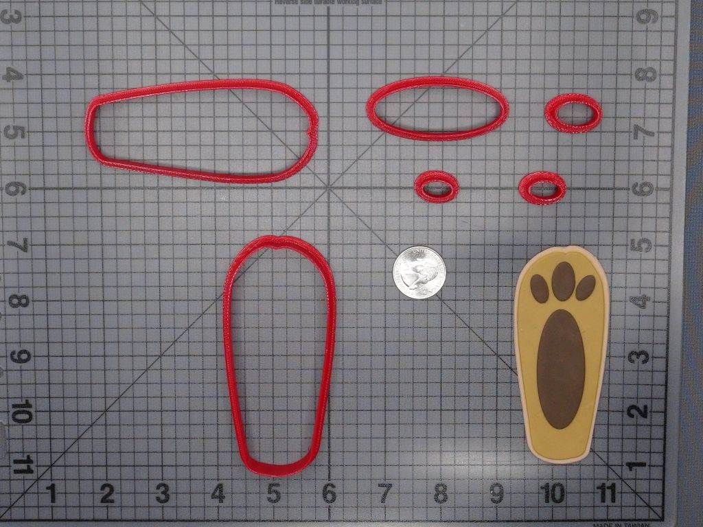 Bunny Rabbit Foot 266-F196 Cookie Cutter Set
