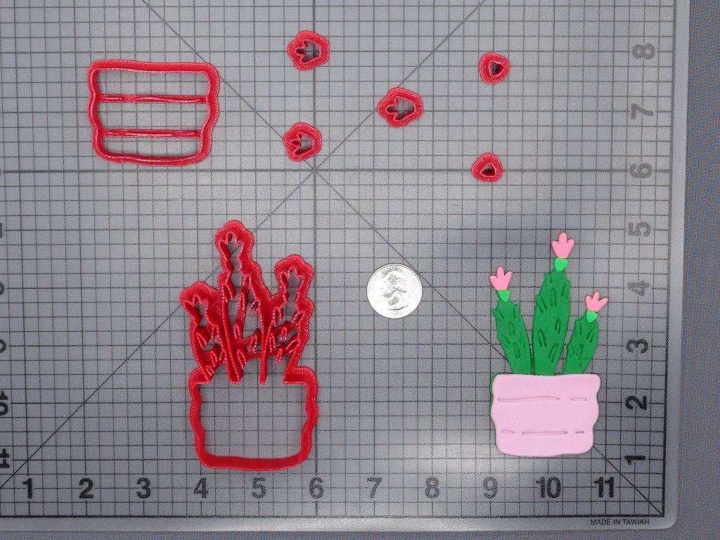 Cactus Potted Plant 266-F122 Cookie Cutter Set