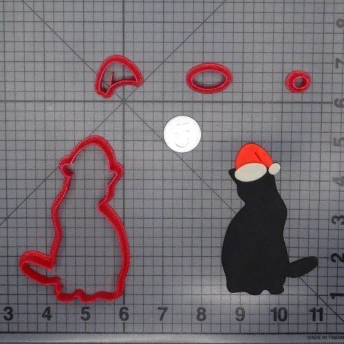 Christmas - Cat in Santa Hat 266-F722 Cookie Cutter Set