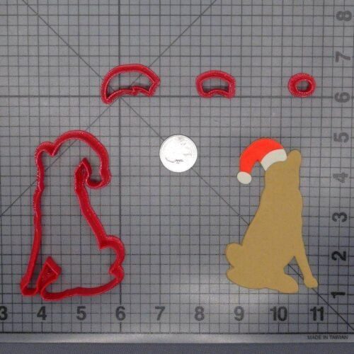 Christmas - Dog in Santa Hat 266-F735 Cookie Cutter Set