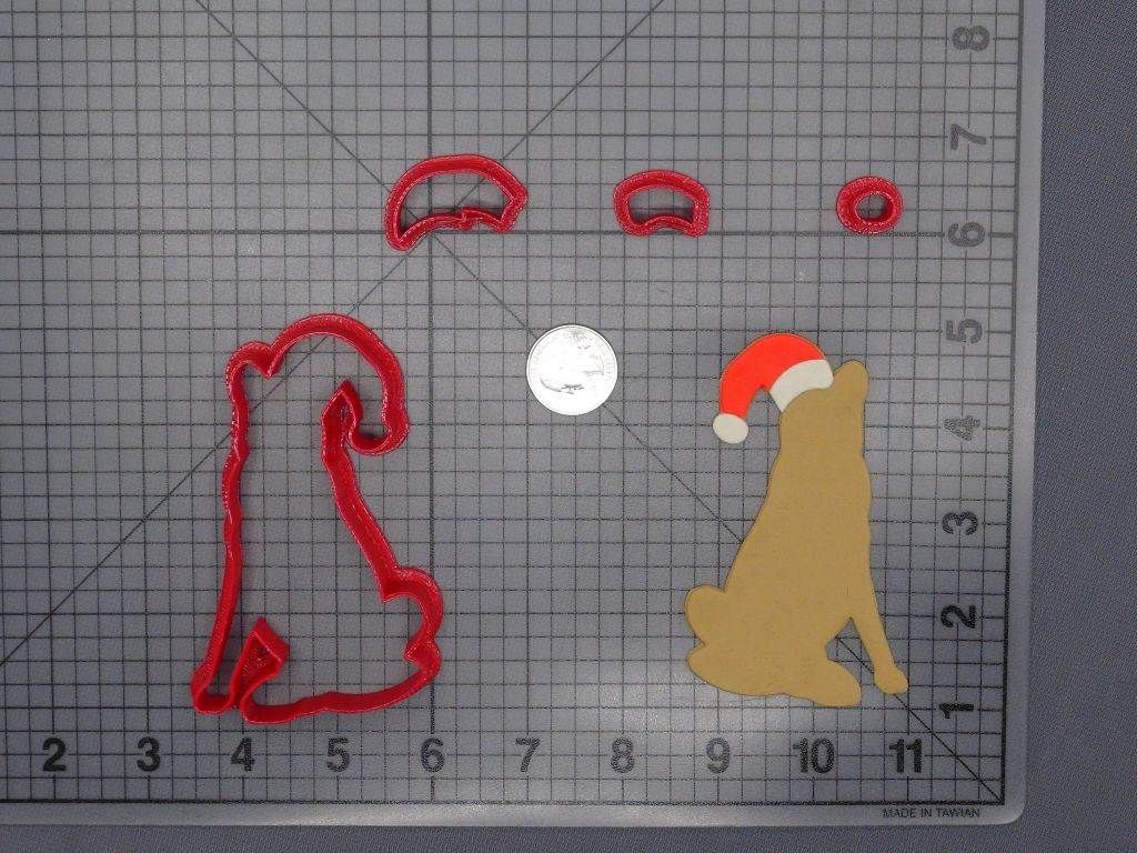 Christmas - Dog in Santa Hat 266-F735 Cookie Cutter Set