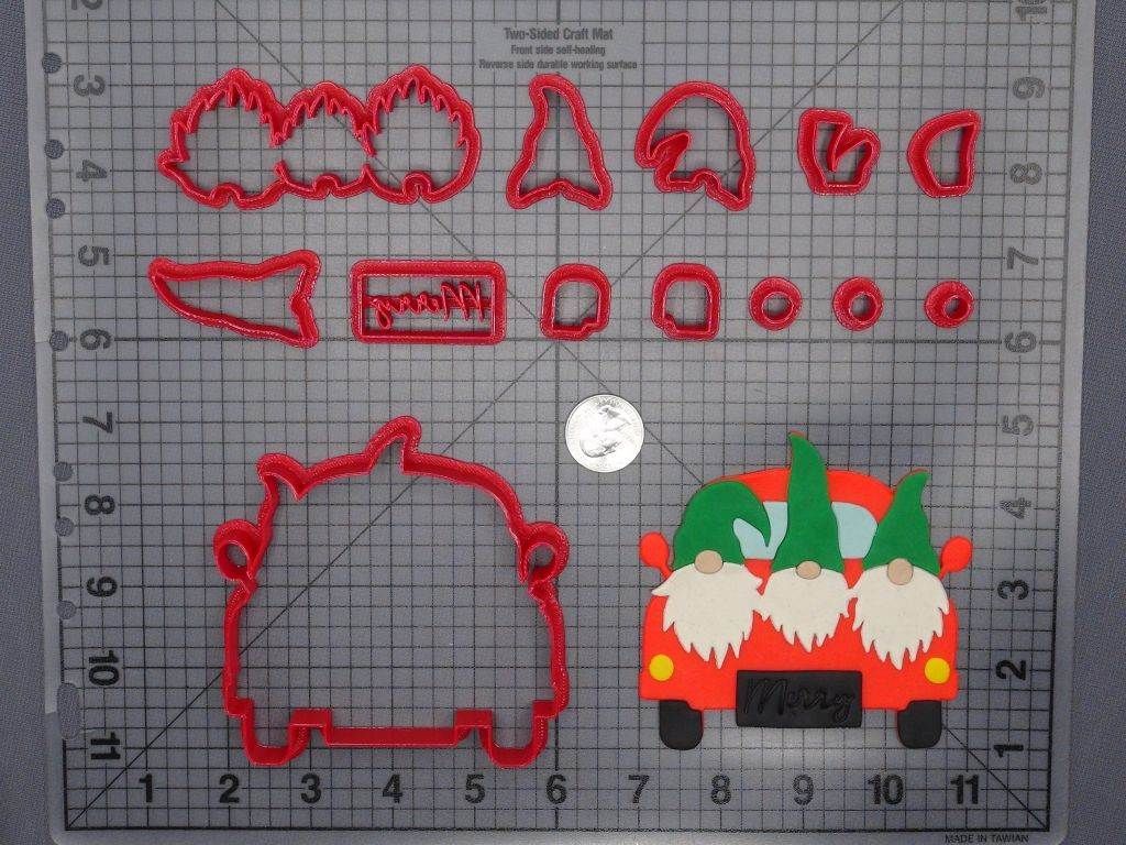 Christmas - Gnomes in Truck 266-F721 Cookie Cutter Set