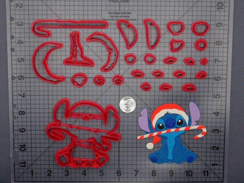 Christmas - Lilo and Stitch - Stitch with Candy Cane 266-F732 Cookie Cutter Set