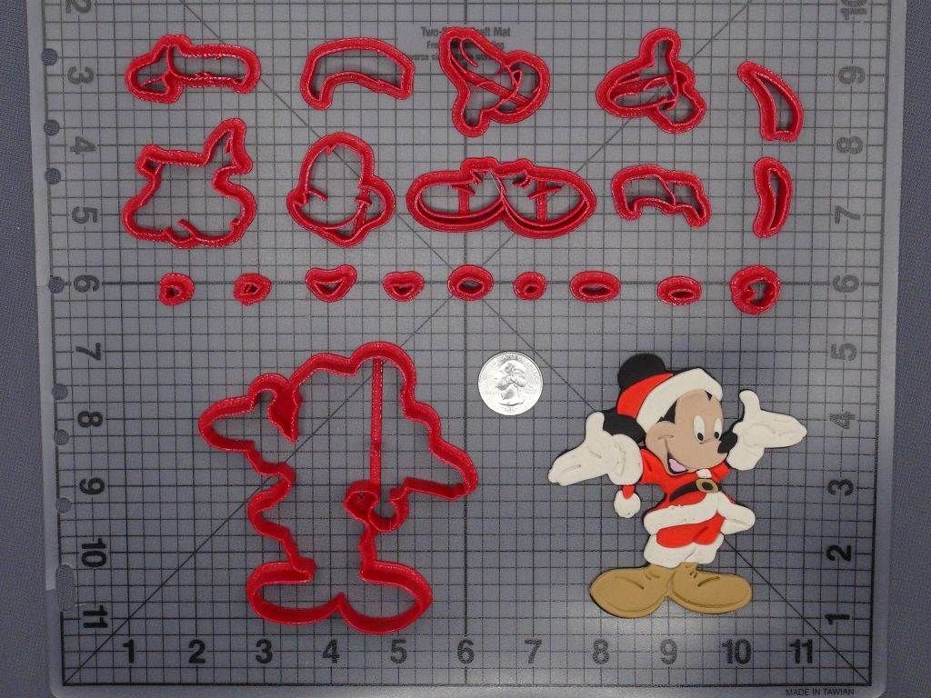 Christmas - Mickey Mouse Santa Body 266-F730 Cookie Cutter Set