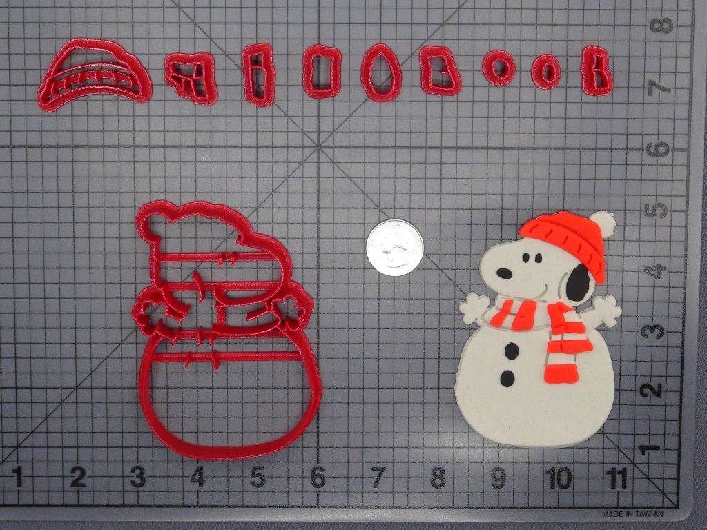 Christmas - Peanuts - Snoopy Snowman 266-F724 Cookie Cutter Set