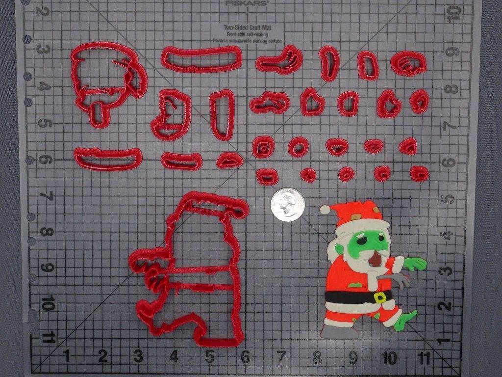 Christmas - Santa Claus Zombie Body 266-F752 Cookie Cutter Set