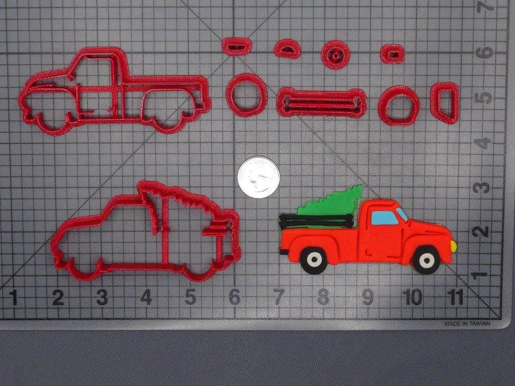 Christmas - Truck with Tree 266-F756 Cookie Cutter Set