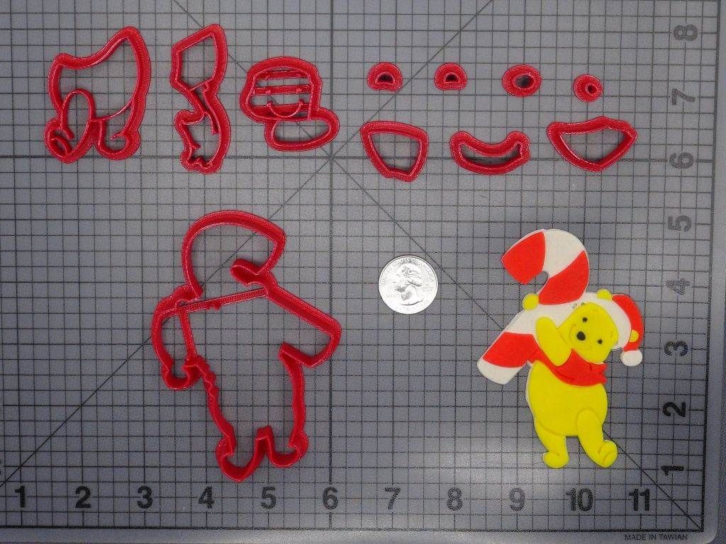 Christmas - Winnie the Pooh with Candy Cane 266-F772 Cookie Cutter Set