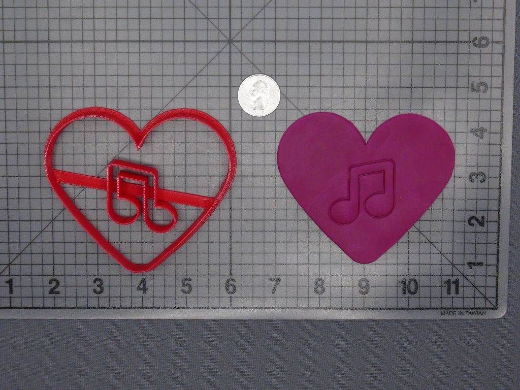 Eighth Note Heart 266-F487 Cookie Cutter