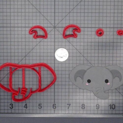 Elephant Head 266-F690 Cookie Cutter Set
