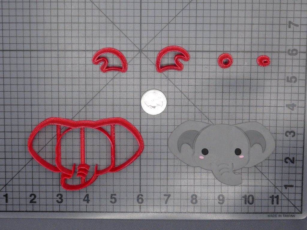 Elephant Head 266-F690 Cookie Cutter Set
