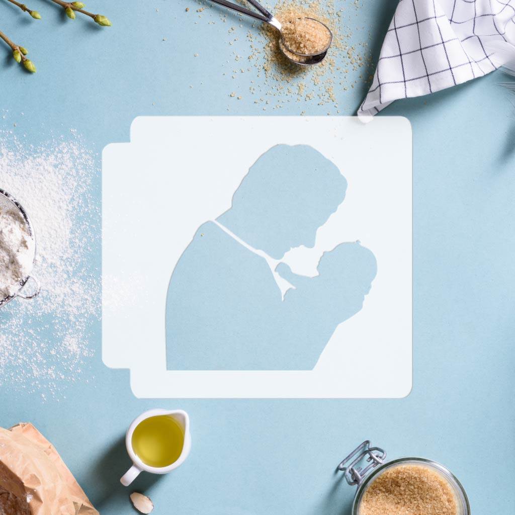 Father and Baby 783-E262 Stencil