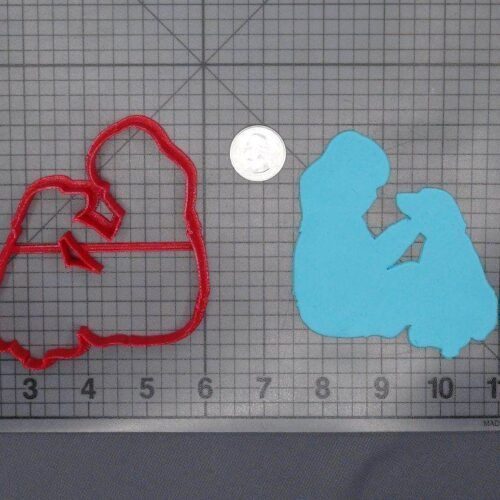 Girl and Dog Sitting 266-F632 Cookie Cutter
