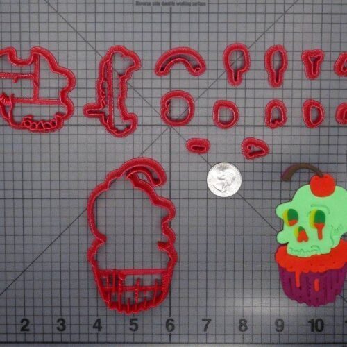 Halloween - Skull Cupcake 266-F622 Cookie Cutter Set