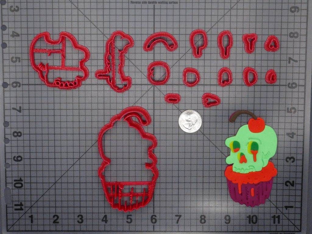 Halloween - Skull Cupcake 266-F622 Cookie Cutter Set