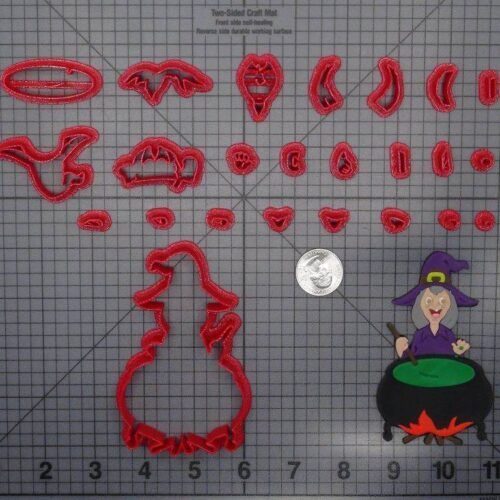 Halloween - Witch with Cauldron 266-F618 Cookie Cutter Set