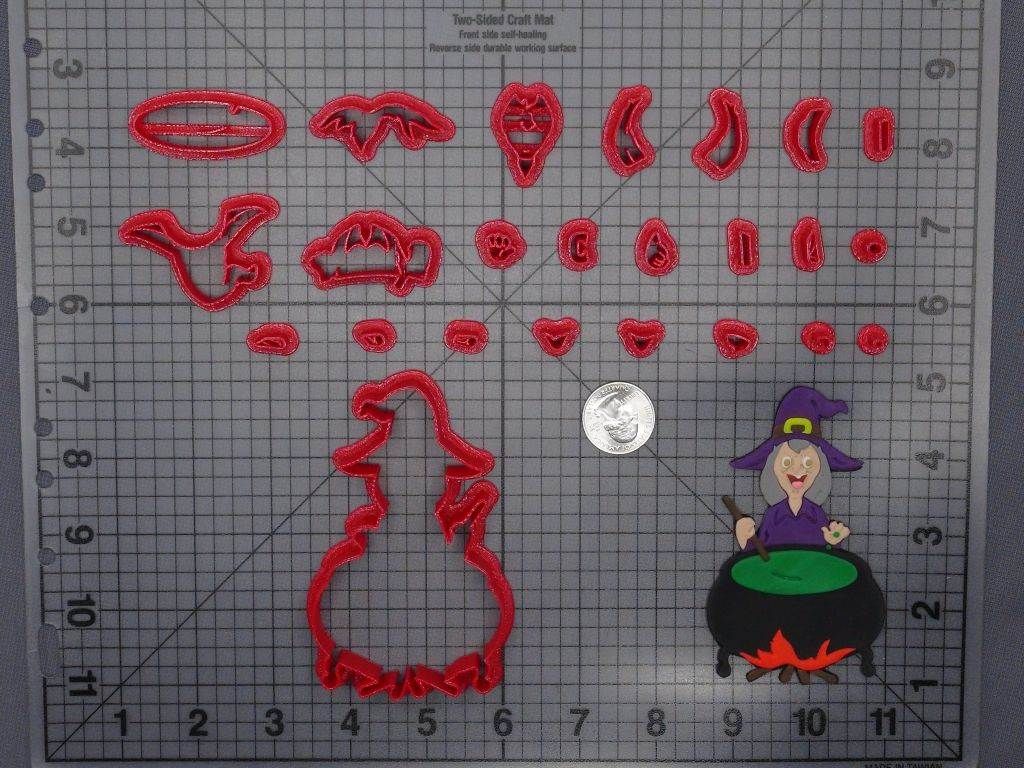 Halloween - Witch with Cauldron 266-F618 Cookie Cutter Set