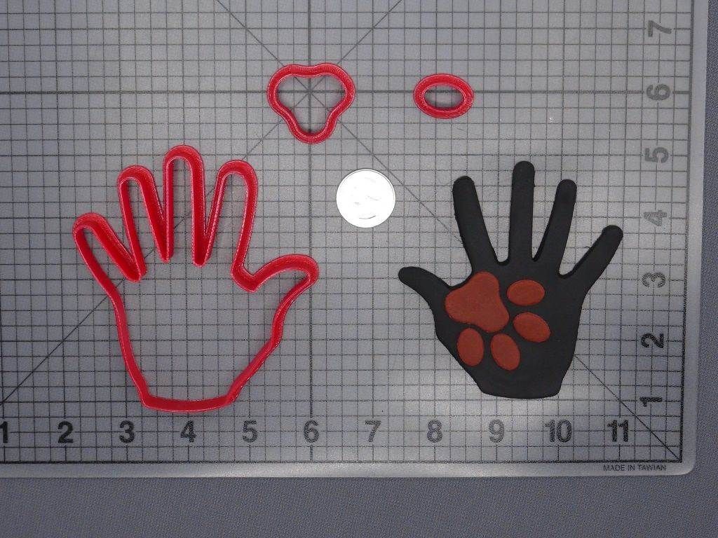 Hand with Paw 266-F773 Cookie Cutter Set