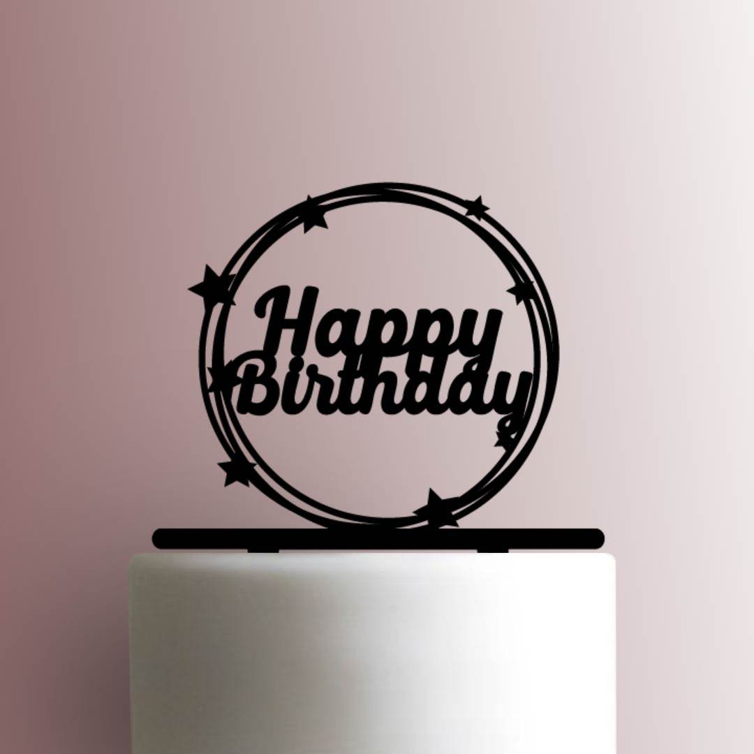 Happy Birthday Stars 225-A434 Cake Topper
