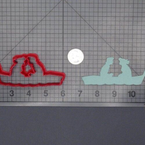Little Mermaid - Ariel and Eric in Boat 266-F636 Cookie Cutter Silhouette