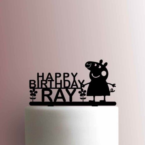 Peppa Pig Name 225-A336 Custom Cake Topper