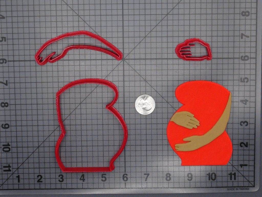 Pregnant Mom Belly 266-F656 Cookie Cutter Set