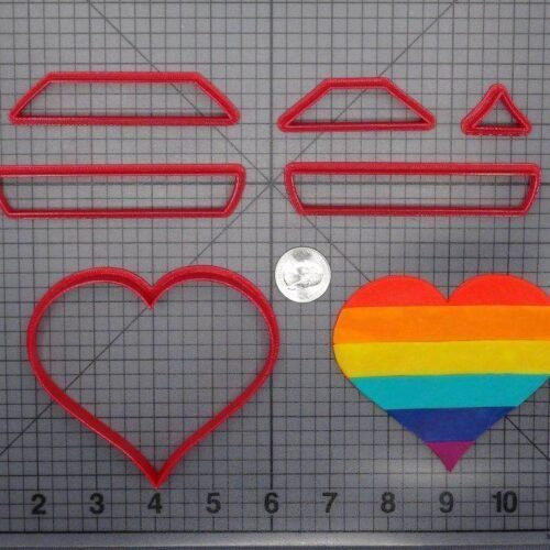 Rainbow Heart 266-F193 Cookie Cutter Set