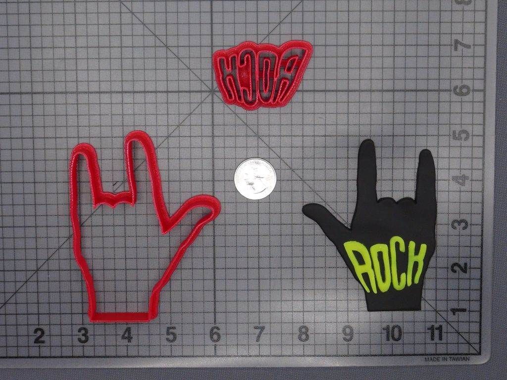 Rock and Roll Hand 266-F522 Cookie Cutter Set