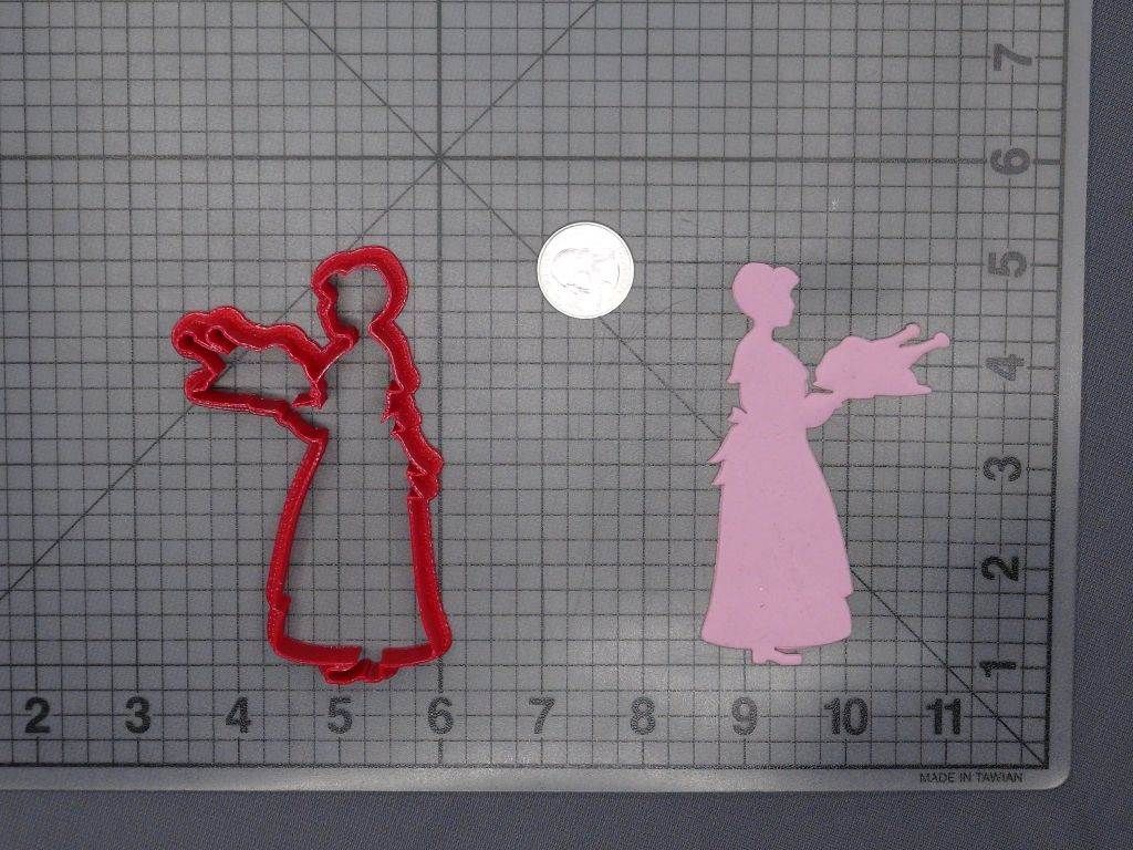 Thanksgiving - Pilgrim with Turkey 266-F740 Cookie Cutter Silhouette