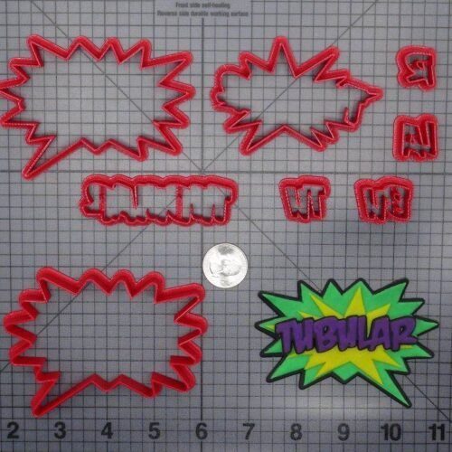 Tubular Comic Book Action Bubble 266-D815 Cookie Cutter Set