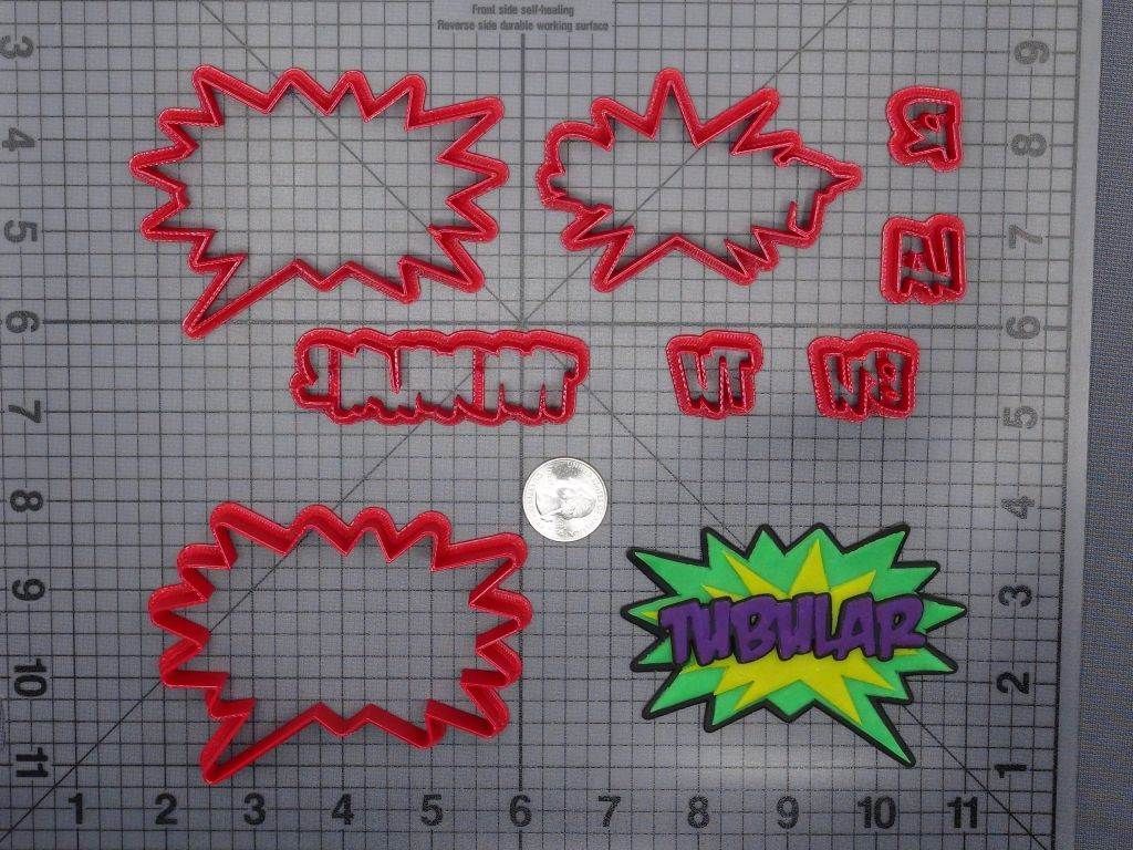 Tubular Comic Book Action Bubble 266-D815 Cookie Cutter Set