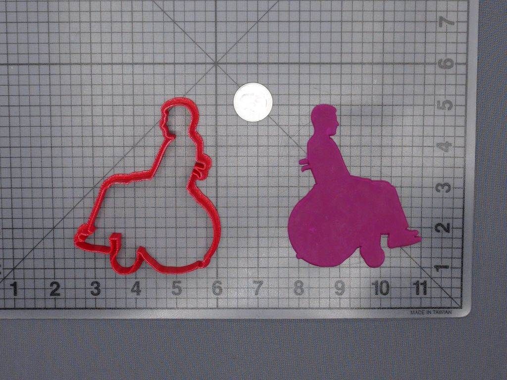 Wheelchair Man 266-F320 Cookie Cutter Silhouette