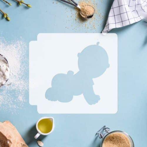 Baby Crawling 783-E452 Stencil Silhouette