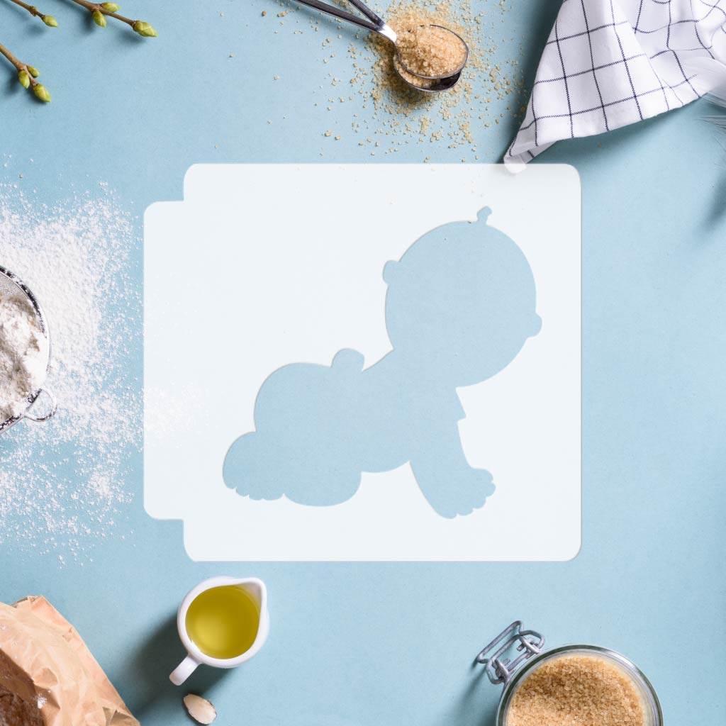 Baby Crawling 783-E452 Stencil Silhouette