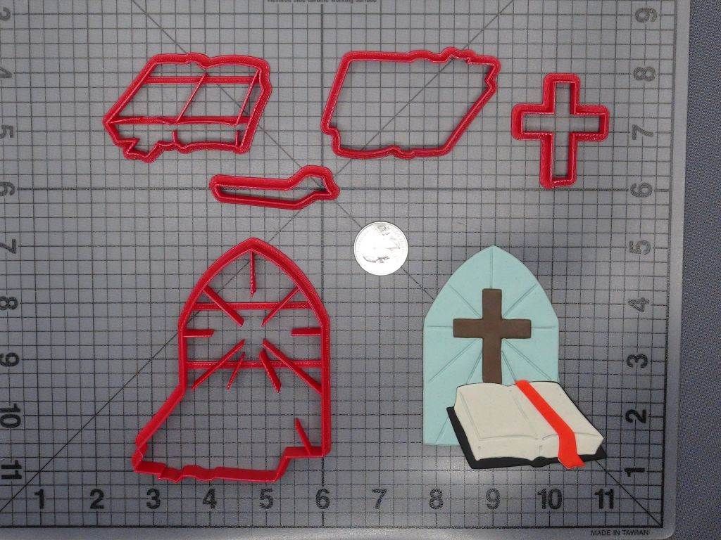 Bible and Cross 266-F851 Cookie Cutter Set