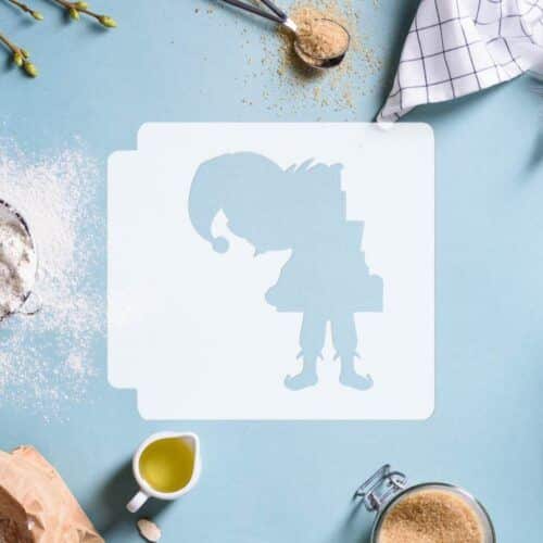 Christmas - Elf with Presents 783-E299 Stencil Silhouette