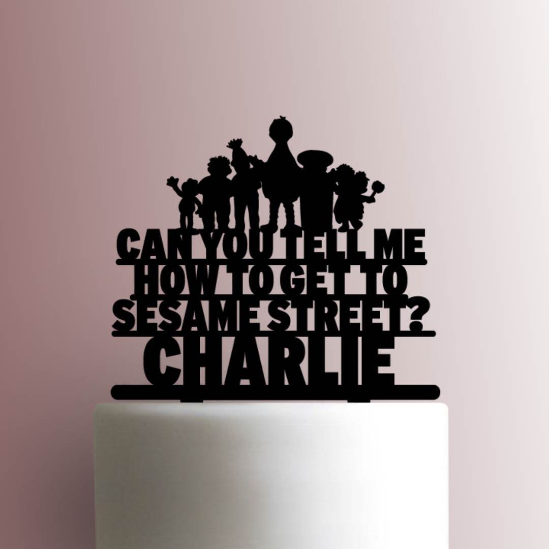 Custom Sesame Street Name 225-A474 Cake Topper