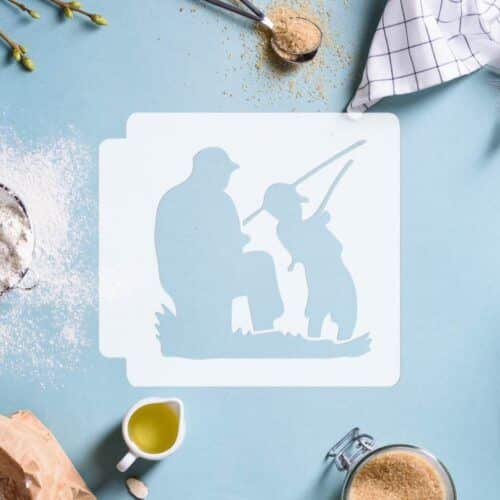 Father and Son Fishing 783-E624 Stencil