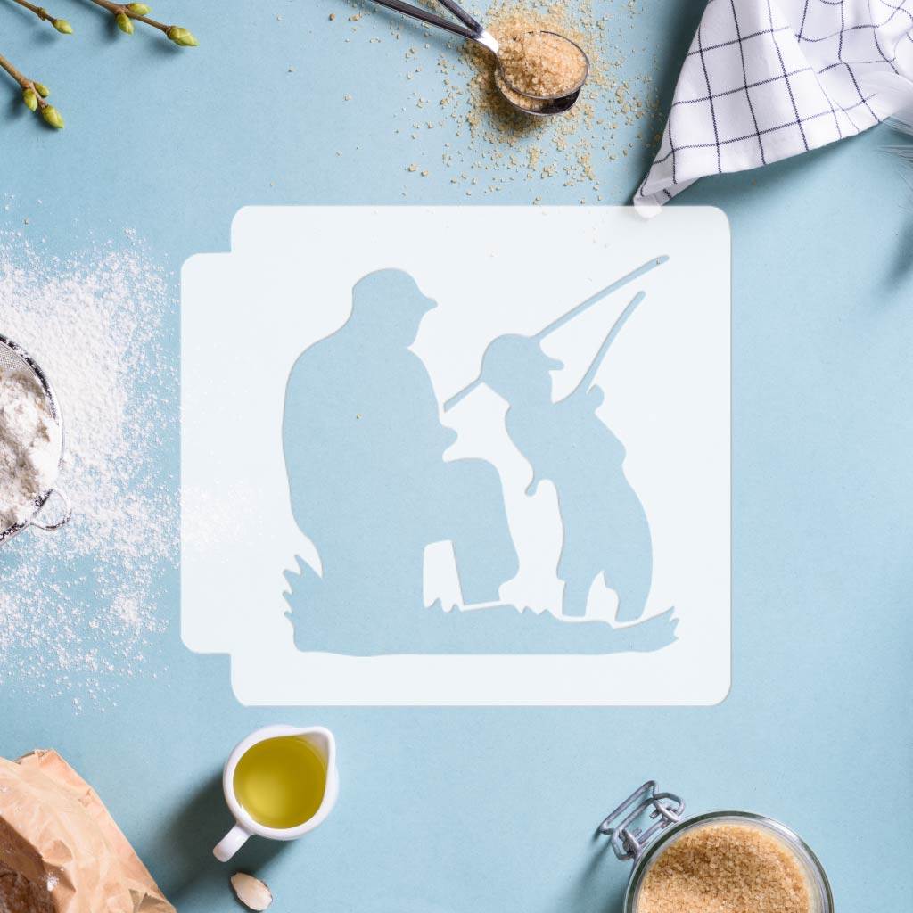 Father and Son Fishing 783-E624 Stencil