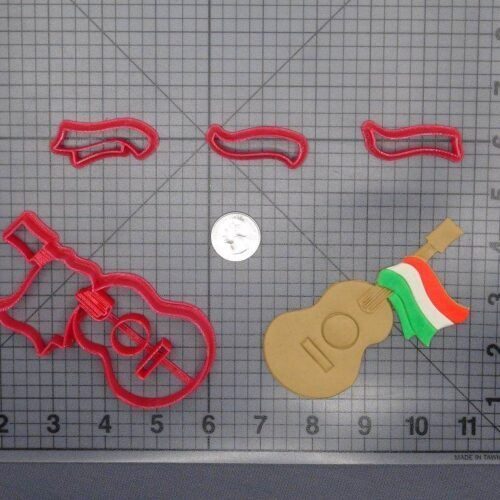 Guitar with Mexican Flag 266-D385 Cookie Cutter Set