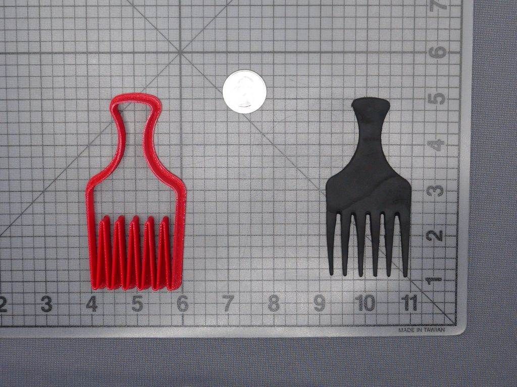 Hair Pick 266-E502 Cookie Cutter Silhouette