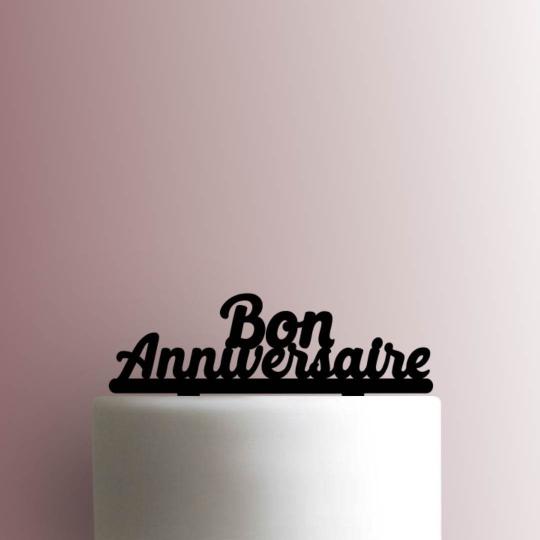 Happy Birthday in Romanized French 225-A467 Cake Topper