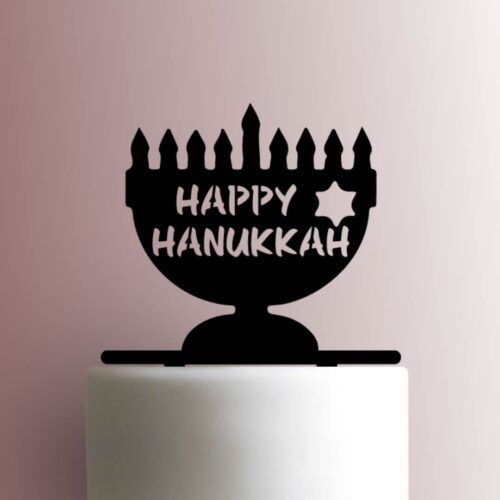 Menorah Happy Hanukkah 225-A542 Cake Topper